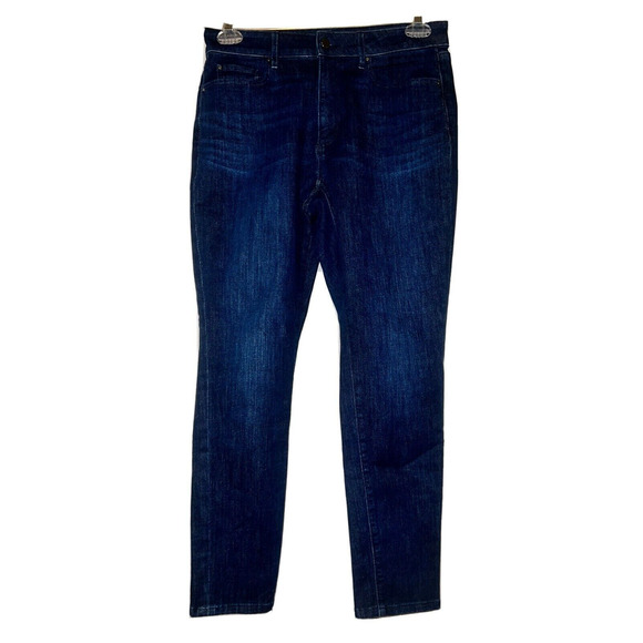 ANN TAYLOR Factory Jeans Women's Size 8 Blue Stretchy 5-pocket Skinny Jean - Picture 1 of 5